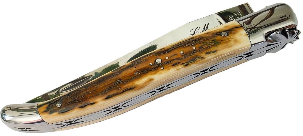 Nieuw Zakmes Laguiole MICKAEL GINISTY FossielMammoet 12cm., Verzenden, Overige soorten, Overige gebieden, Mes of Dolk