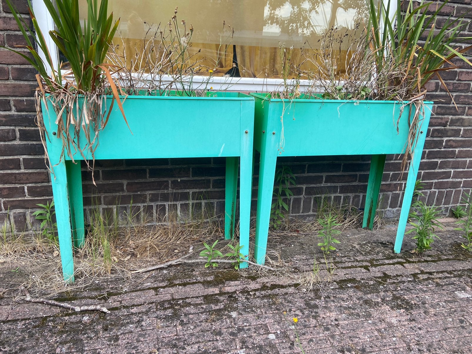 Gratis! 2 Outdoor plant boxes, Tuin en Terras, Tuinsets en Loungesets, Ophalen, Zo goed als nieuw, 2 zitplaatsen