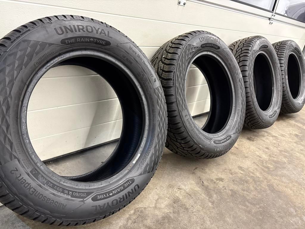 16 inch Uniroyal all season banden 215/60/16 4x7,50 MM, 16 inch, Ophalen of Verzenden, All Season, Band(en)