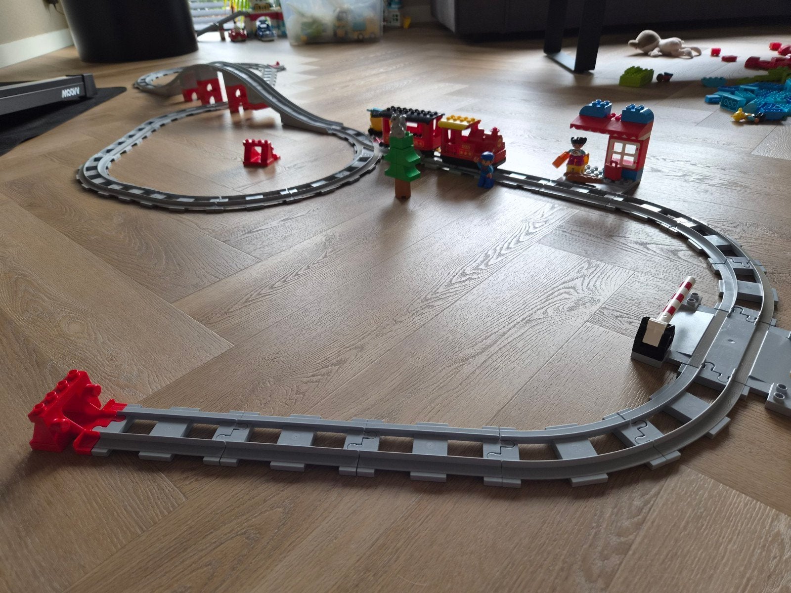 Duplo Stoomtrein 10874 met extra rails en accessoires, Ophalen, Overige thema's, Compleet, Zo goed als nieuw