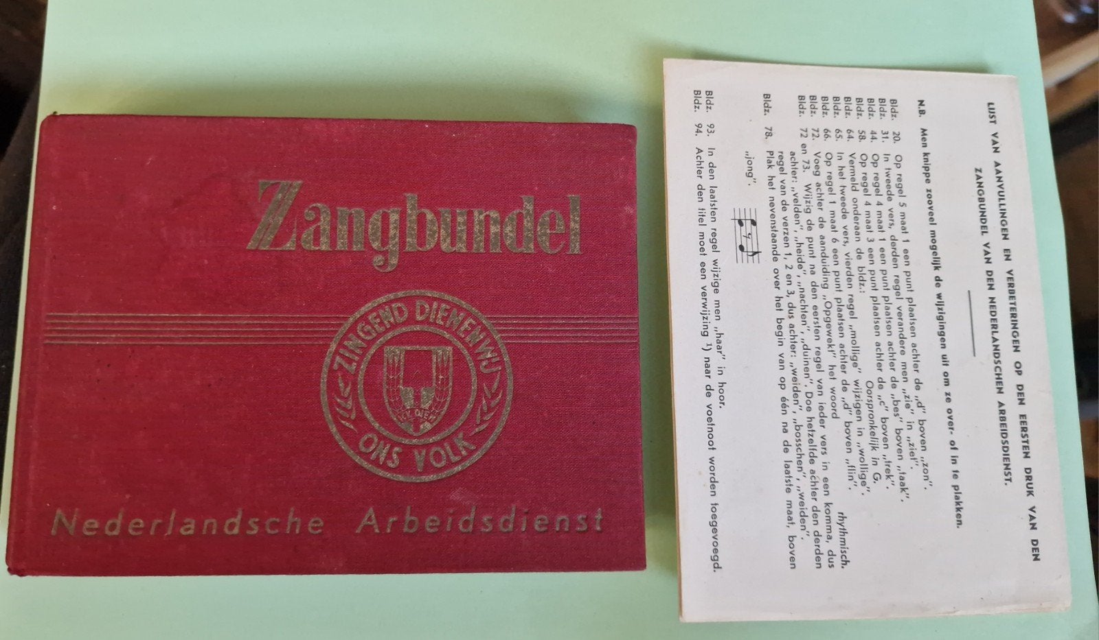 Zangbundel Nederlandsche Arbeidsdienst, Ophalen of Verzenden, Overige soorten, Nederland, Boek of Tijdschrift