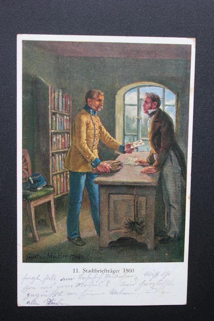 1919 ANSICHTKAART BAYERN BEIEREN POSTBODE  GELOPEN, Verzamelen, Ophalen of Verzenden, Voor 1920, Gelopen, Duitsland