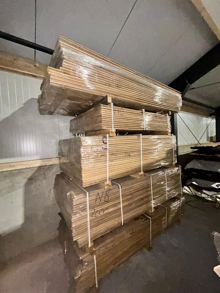 Eiken halfhout sponning planken, Doe-het-zelf en Verbouw, Hout en Planken, Ophalen, Minder dan 25 mm, Eiken, Plank
