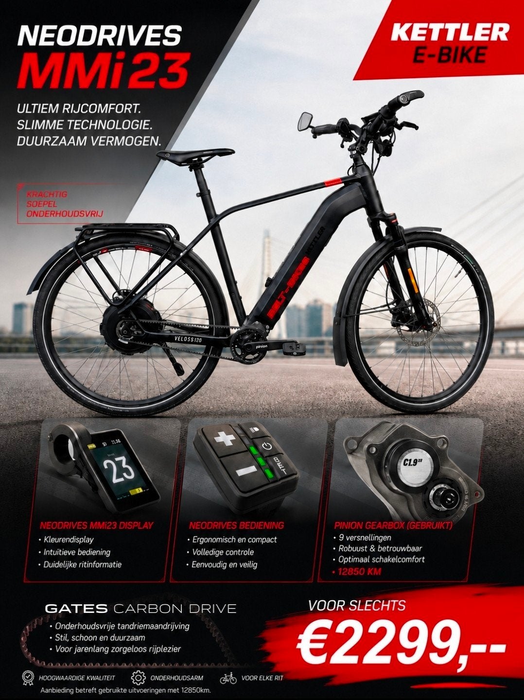 E-bike neodrives pinion kettler Belt-Bikes santos idworx, Ophalen, Nieuw, Overige merken