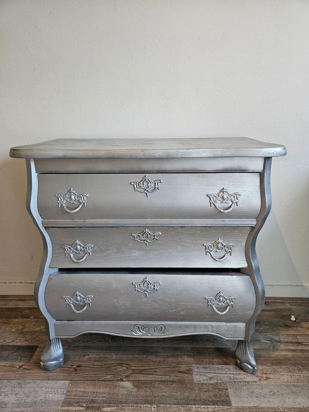 Zilver gespoten ladekastje - 64x38x66 cm, Ophalen