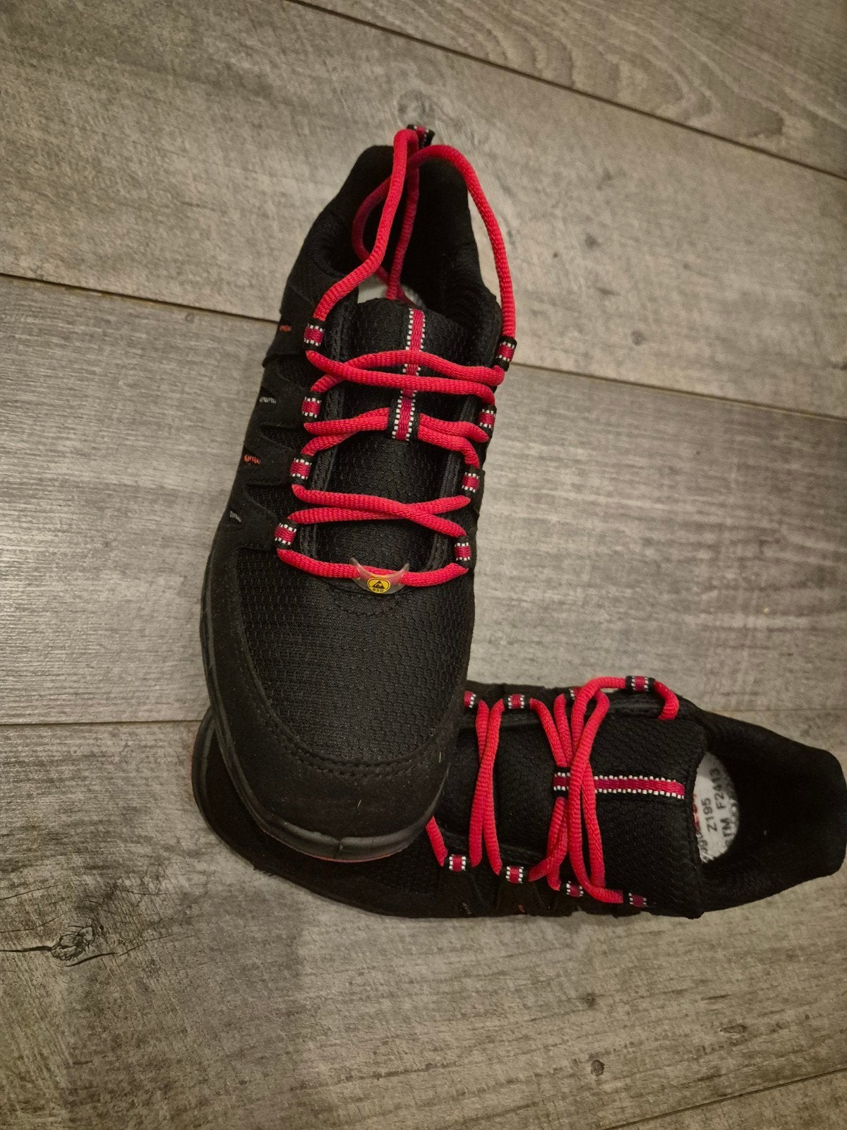 ESD Stalen Neuzen Werkschoenen Zwart/Rood Maat 40, Ophalen of Verzenden