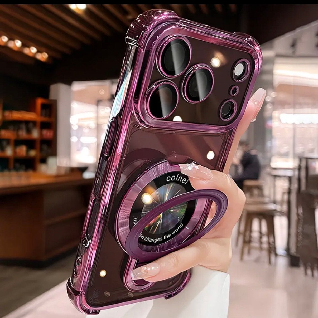 Telefoonhoesje iPhone 17 Pro met lensbeschermer - Nieuw, Telecommunicatie, IPhone 17, Paars, Nieuw, Hoesje of Tasje