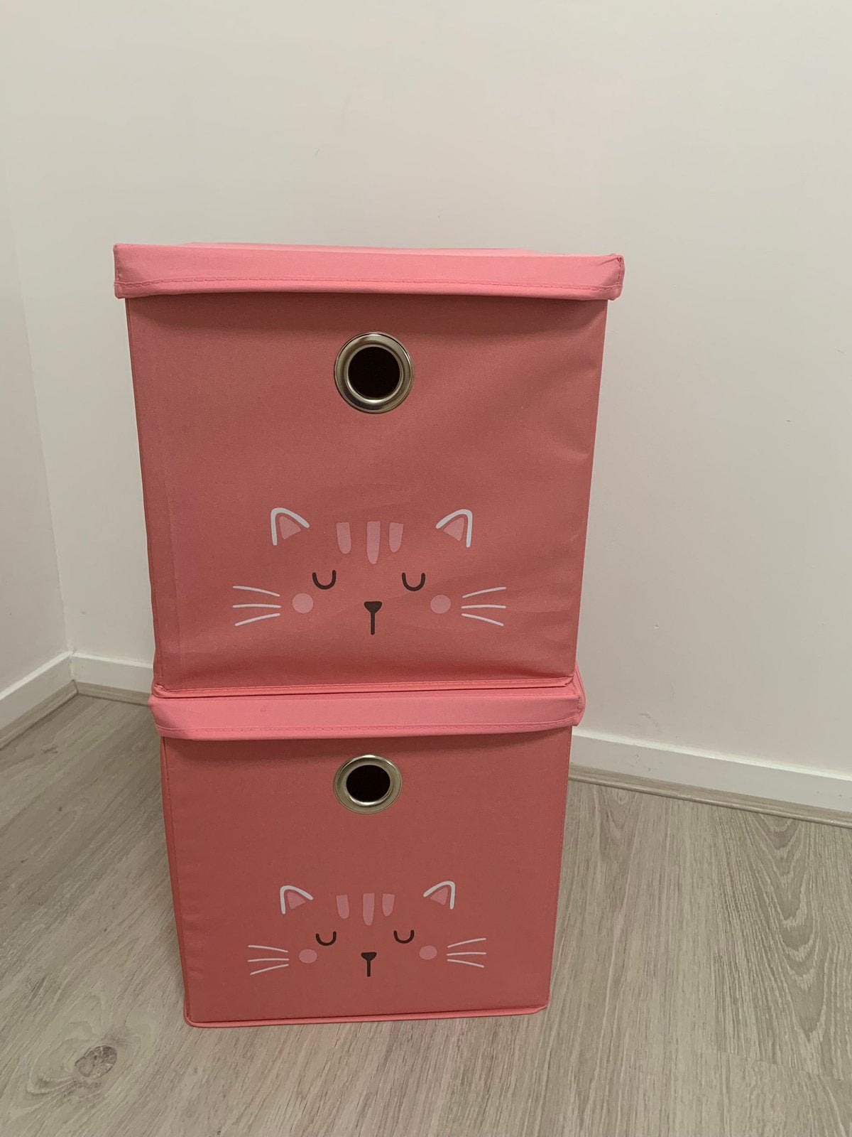 Opbergdozen 2 stuks Roze, Ophalen, Zo goed als nieuw