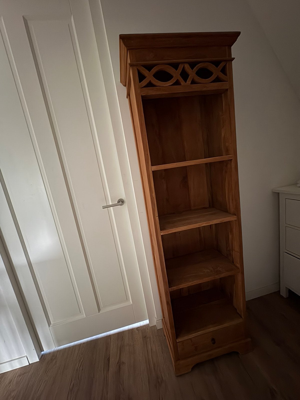 Teakhouten kast met planken, Antiek en Kunst, Antiek | Meubels | Kasten, Ophalen