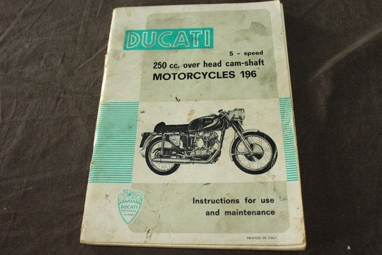 Ducati 250cc 5 speed 1964/65 motorcycle instruction manual, Ophalen of Verzenden, Overige merken