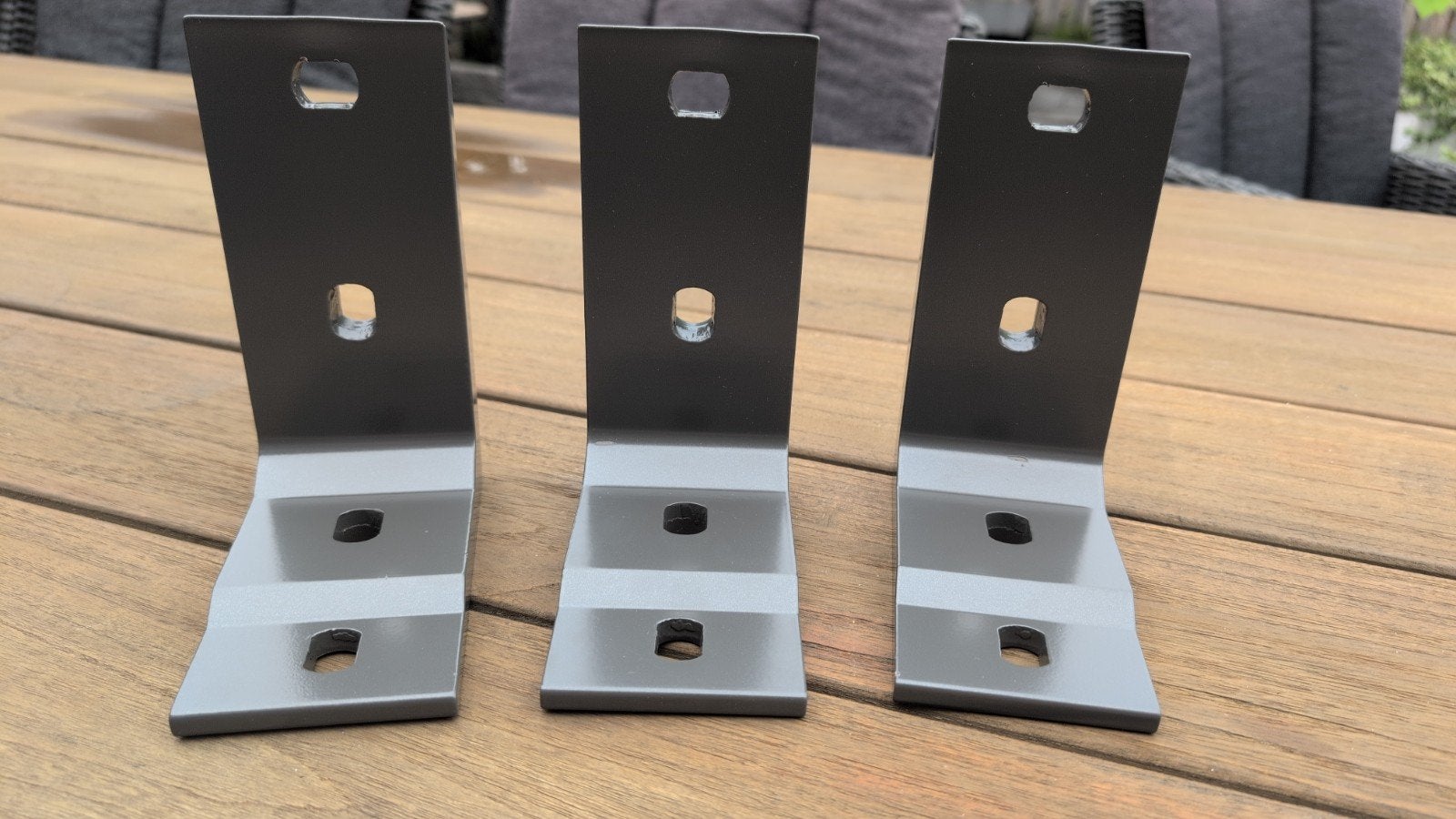 Set van 3 metalen hoekbeugels - Grijs ophanging plafond  om, Doe-het-zelf en Verbouw, IJzerwaren en Bevestigingsmiddelen, Ophalen of Verzenden