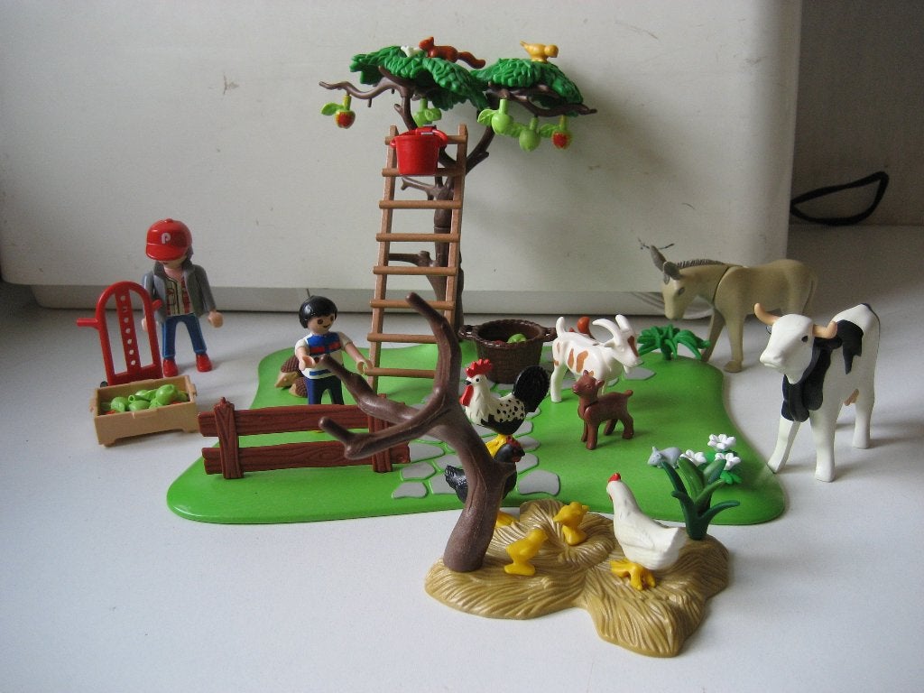 playmobil appeloogst met allerlei boerderij dieren, Kinderen en Baby's, Ophalen of Verzenden, Zo goed als nieuw