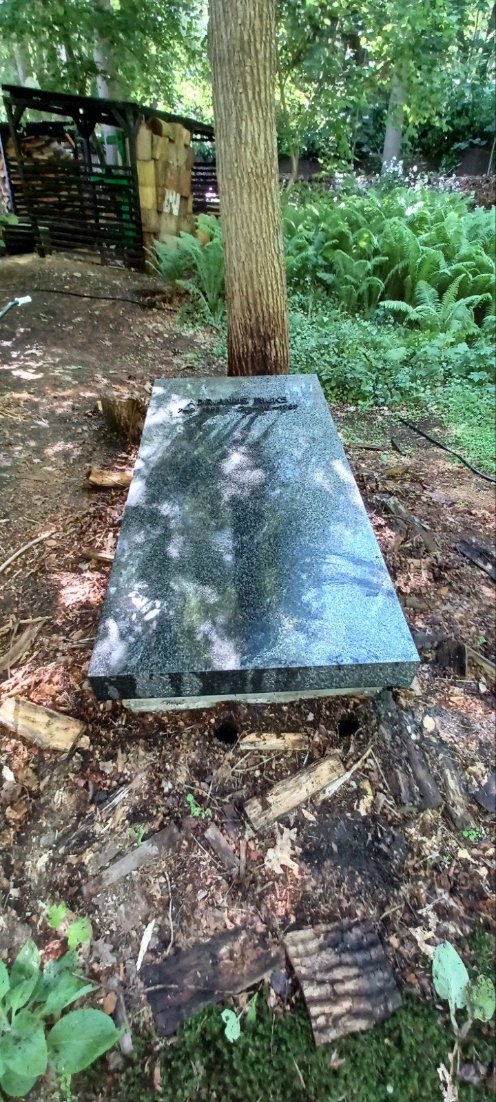 Zware marmeren grafmonument grafsteen in zeer goede staat, Tuin en Terras, Ophalen of Verzenden