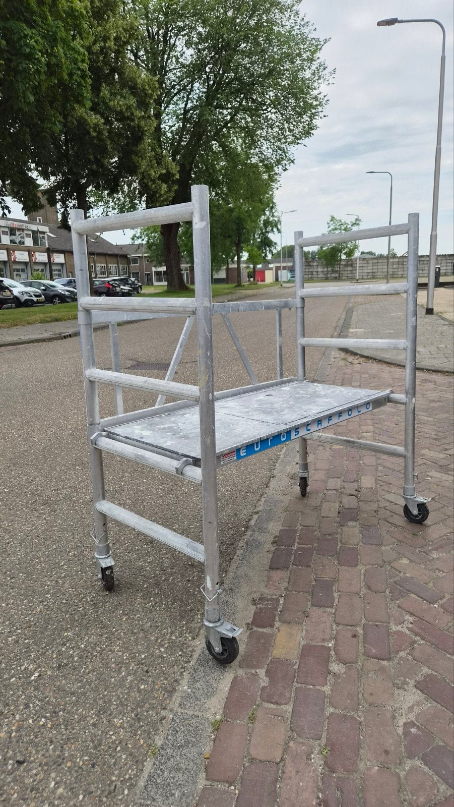 Te koop inklapbare kamer steiger, Ophalen of Verzenden, Euroscaffold, Rolsteiger of Kamersteiger, 5 meter of hoger