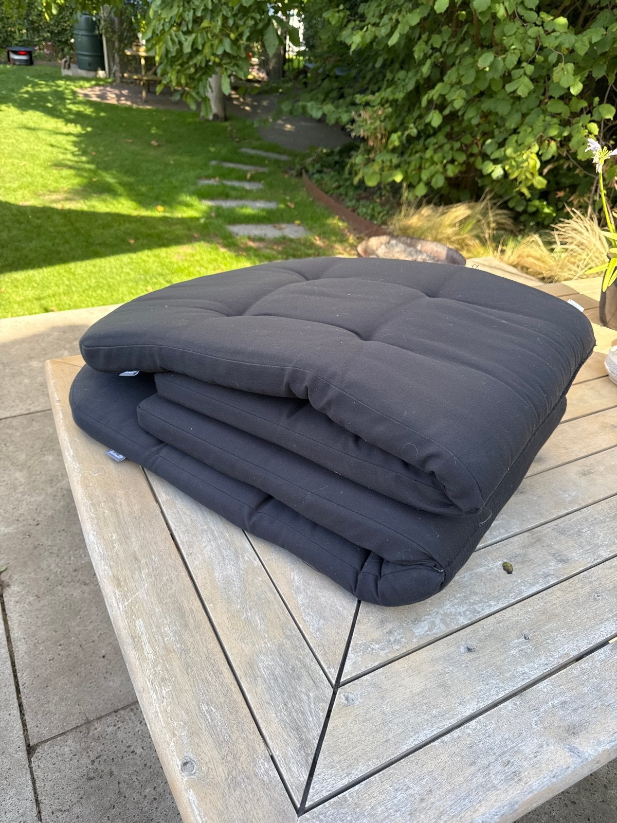 2x Hartman tuinkussens zwart- bear chair, 2 zitplaatsen, Overige materialen, Gebruikt, Ophalen of Verzenden