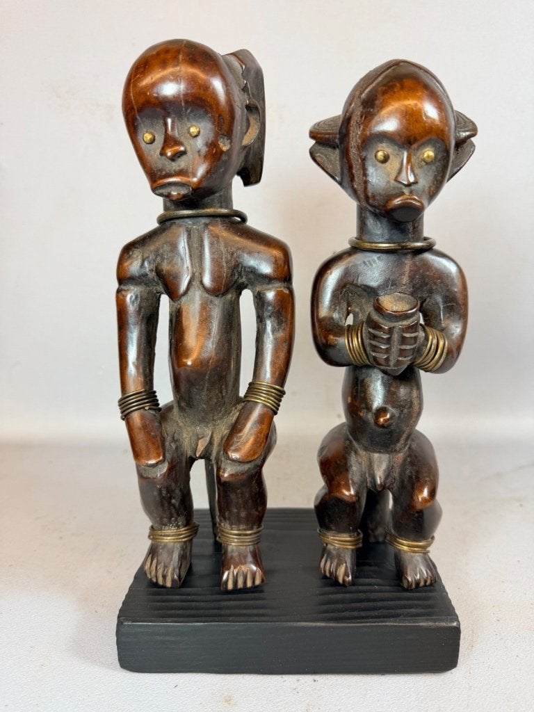 260974 - Old Afrikaans Fang couple on base - Gabon., Ophalen of Verzenden