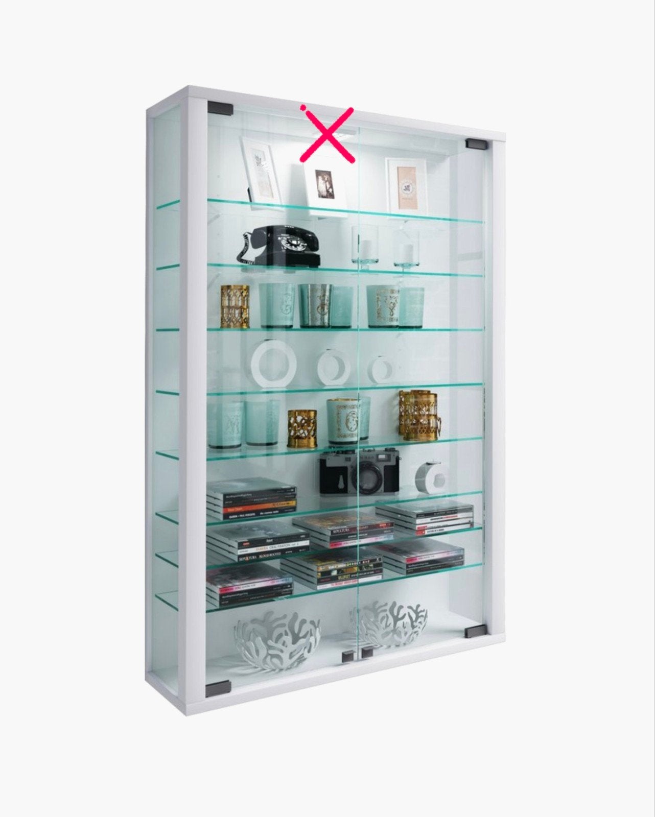 Vitrinekast - glas - voor verzameling, Ophalen, Nieuw, 50 tot 100 cm, Glas