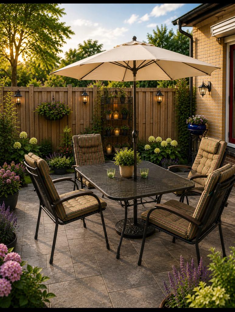Royal Garden Primero luxe tuinset  met kussens 4 zitplaatsen, Tuin en Terras, Tuinsets en Loungesets, Ophalen, Eettafel, Zo goed als nieuw