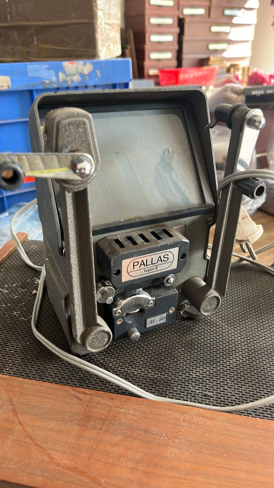 vintage Pallas AV-50 Super 8 film editor en viewer,, Ophalen of Verzenden, 1960 tot 1980, Projector