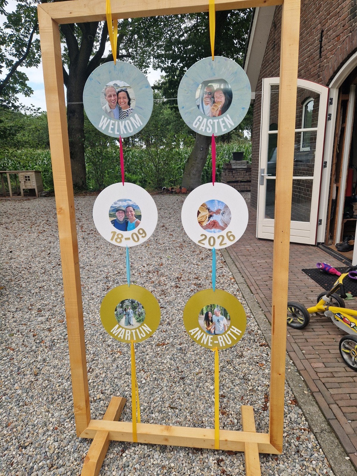 frame welkomstbord weddingdeco, Ophalen