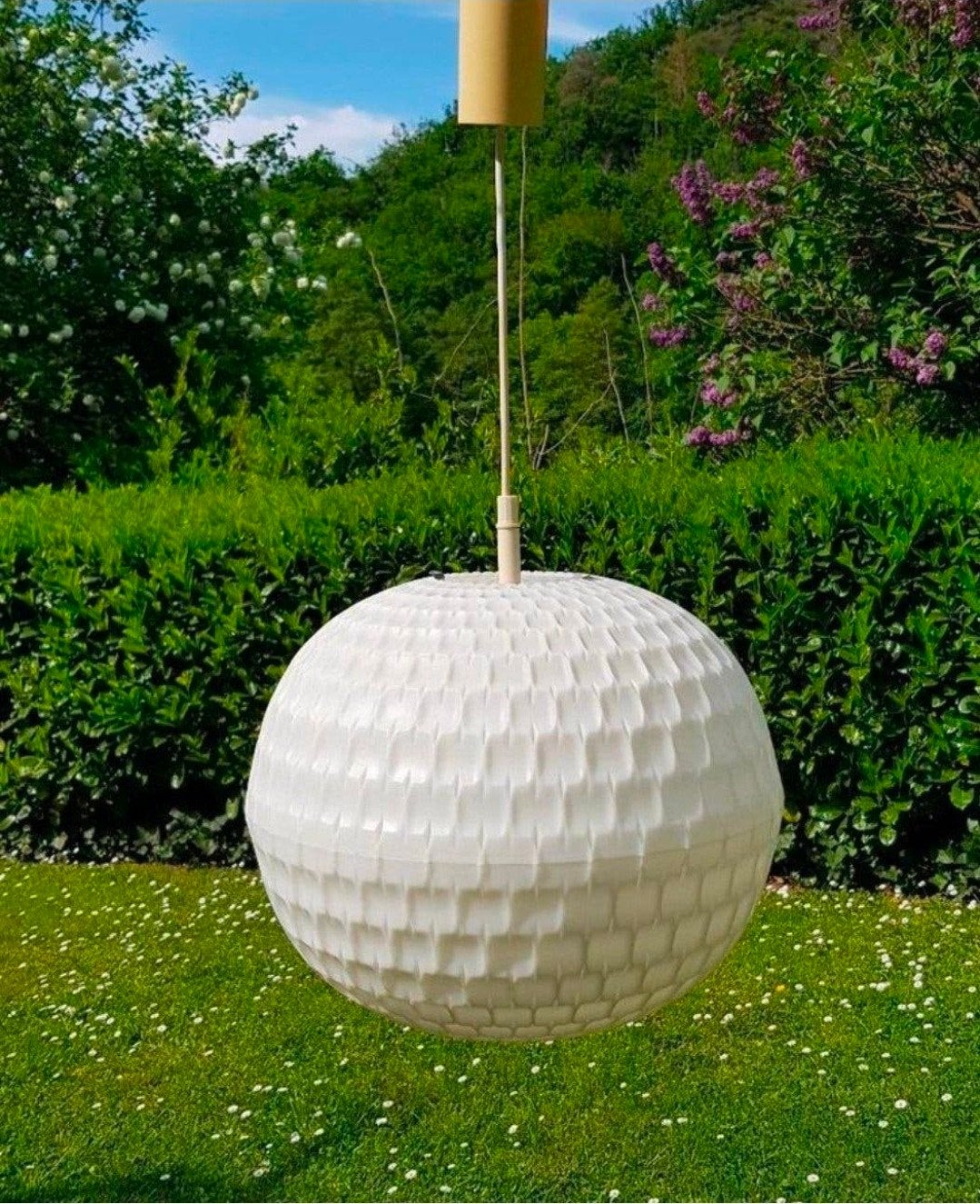 Erco Leuchten, bollamp Seventies hanglamp Space Age 70er, Kunststof, Modern, Scandinavisch, Zo goed als nieuw, E27 (groot)