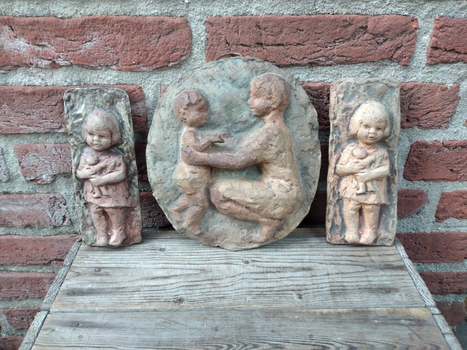 3 keer hanna mobach aardewerk plaquette, Antiek en Kunst, Ophalen of Verzenden