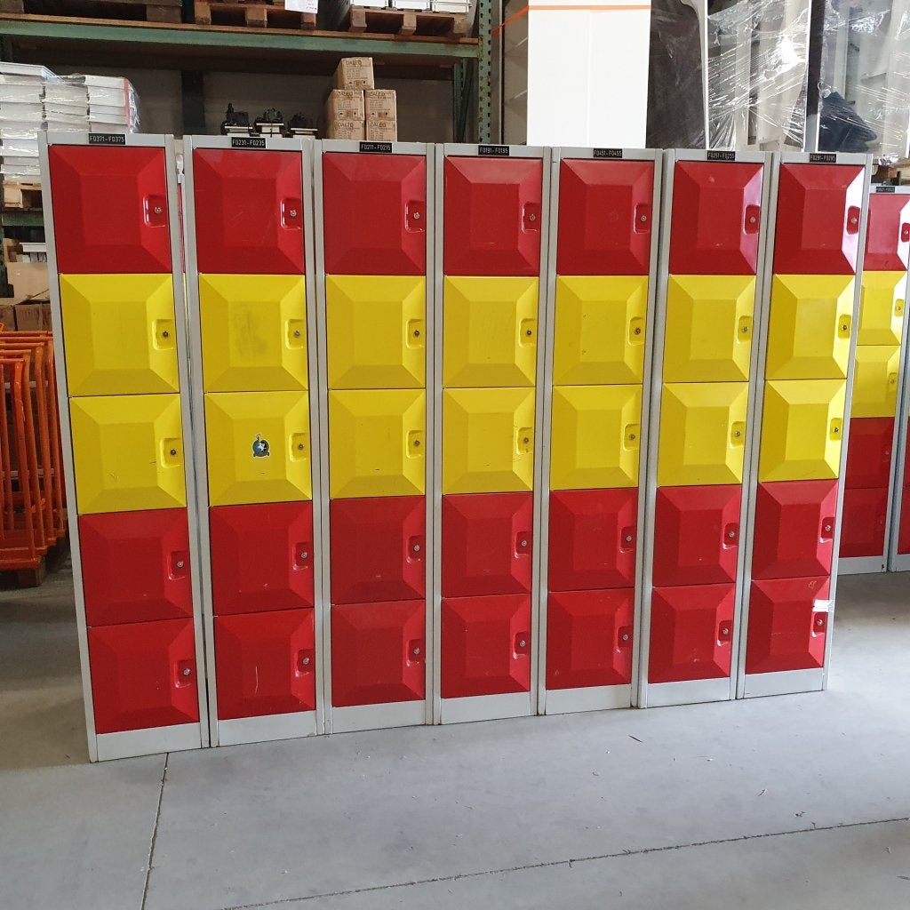 5-deurs Sonesto lockerkast - 193x37x56 cm, Niet ingevuld, Gebruikt, Niet ingevuld, Niet ingevuld