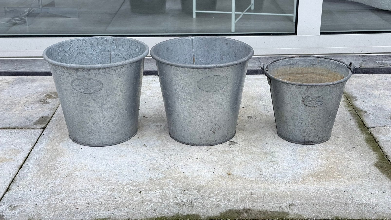 Zinken emmers authentiek, Ophalen, Gebruikt, Minder dan 30 cm, Rond