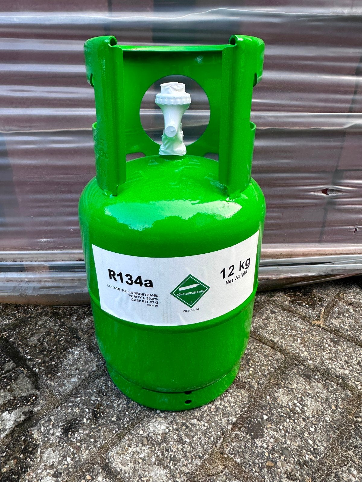 R134A 12KG koudemiddel gas airco machine gas fles, Ophalen of Verzenden
