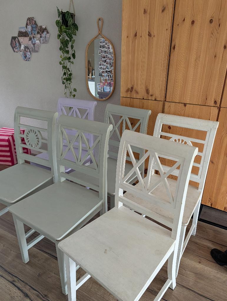 Teakhouten stoelen, Ophalen, Gebruikt, Wit, Vijf, Zes of meer stoelen