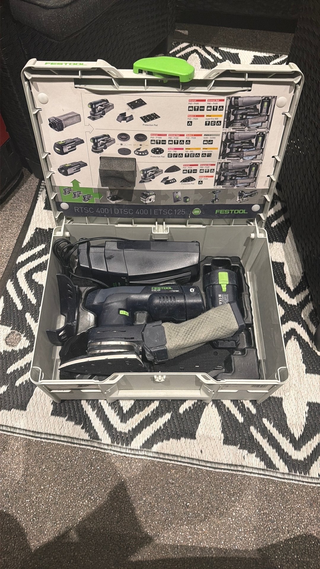 Festool DTSC 400 3,0 I-Plus 18V Accu Deltaschuurmachine Set, Ophalen of Verzenden, Zo goed als nieuw, 1200 watt of meer, Excentrische schuurmachine