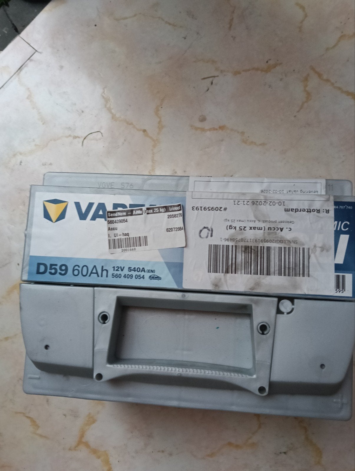 Varta 60 Ah accu - Slechts 2 dagen gebruikt!, Ophalen of Verzenden
