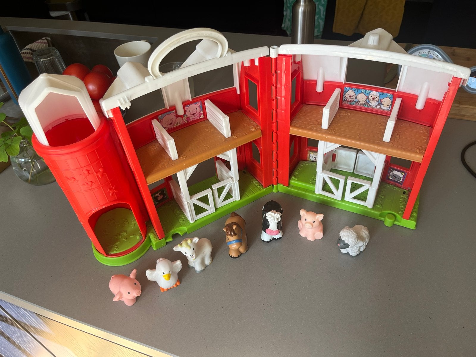 Fisher Price Boerderij met Dierengeluiden en Beestjes, Ophalen of Verzenden, Gebruikt, Speelset, Met geluid