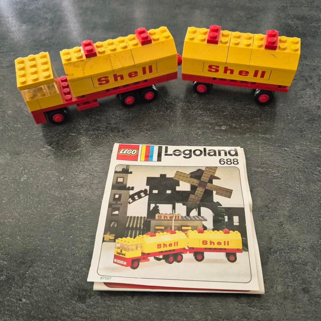 Lego Legoland 688 Shell Tankwagen met instructies, Gebruikt, Overige thema's, Lego, Compleet