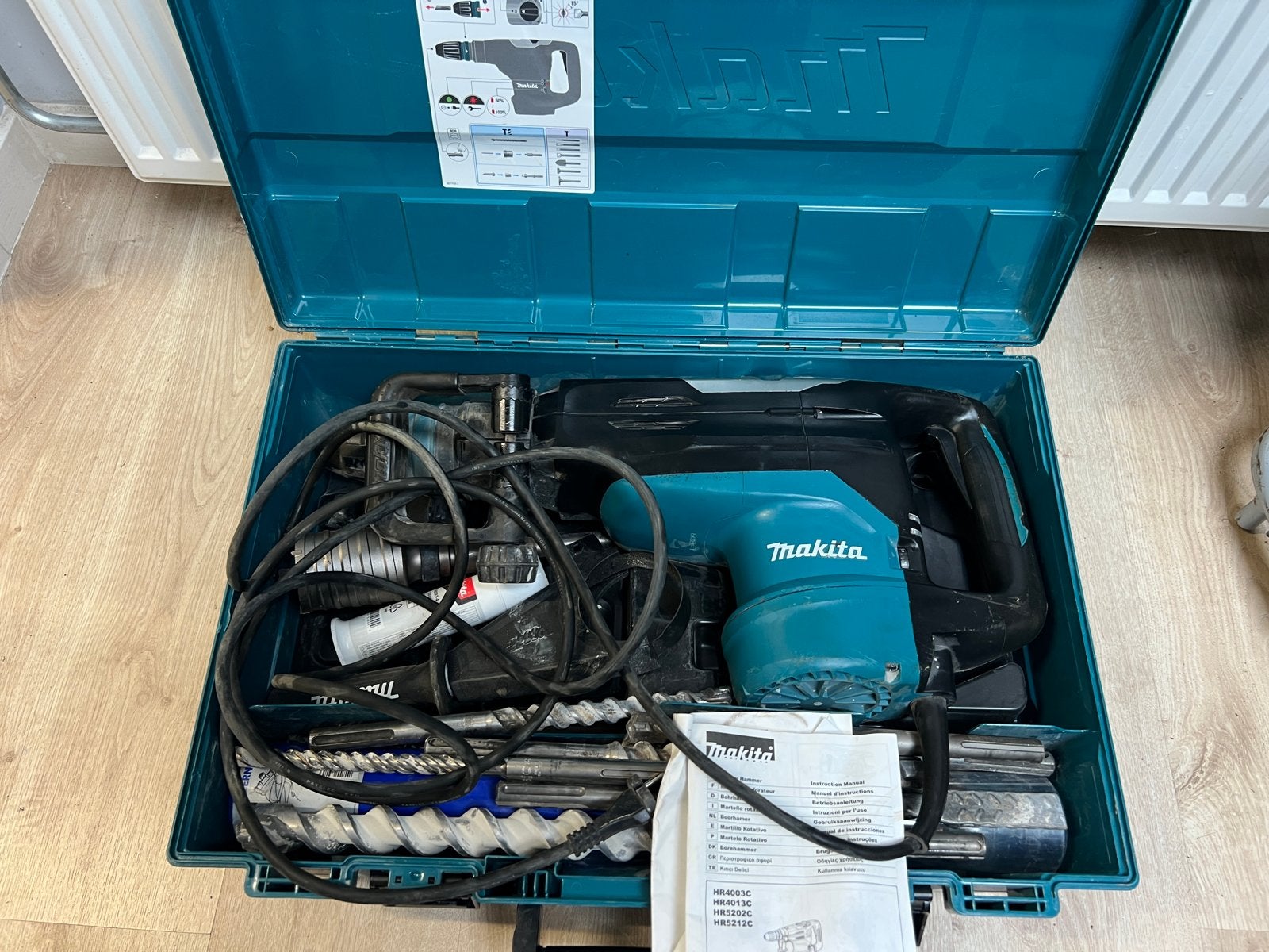 Makita HR5202C Boor- en Breekhamer 1510W, Ophalen, Gebruikt, 600 watt of meer, Boor- en/of Breekhamer
