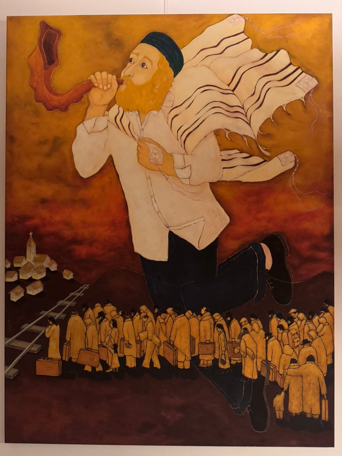 Giclee “Sjofar” van Jip Wijngaarden, Ophalen, Giclée, Overig onderwerp, Op houten frame
