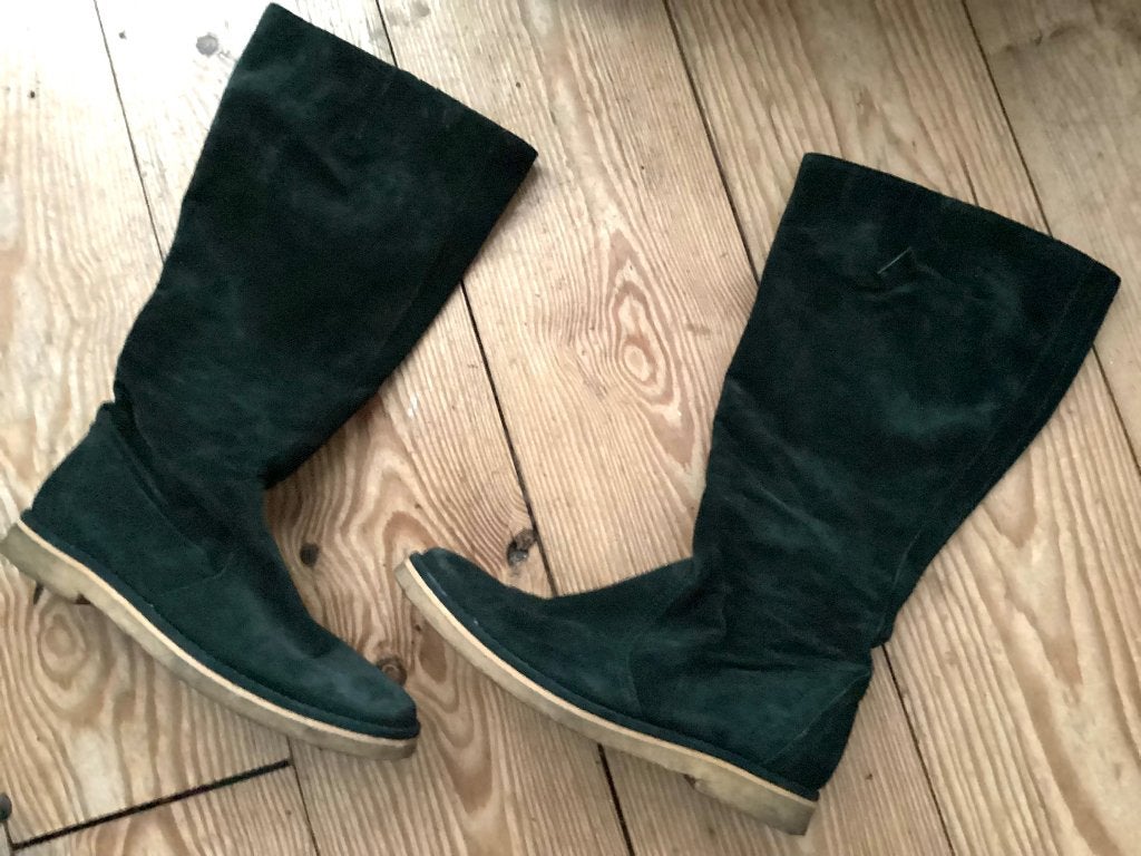 Maat 39 Duo boots groene groen suède leren laarzen, Hoge laarzen, Ophalen of Verzenden, Groen, Duo boots