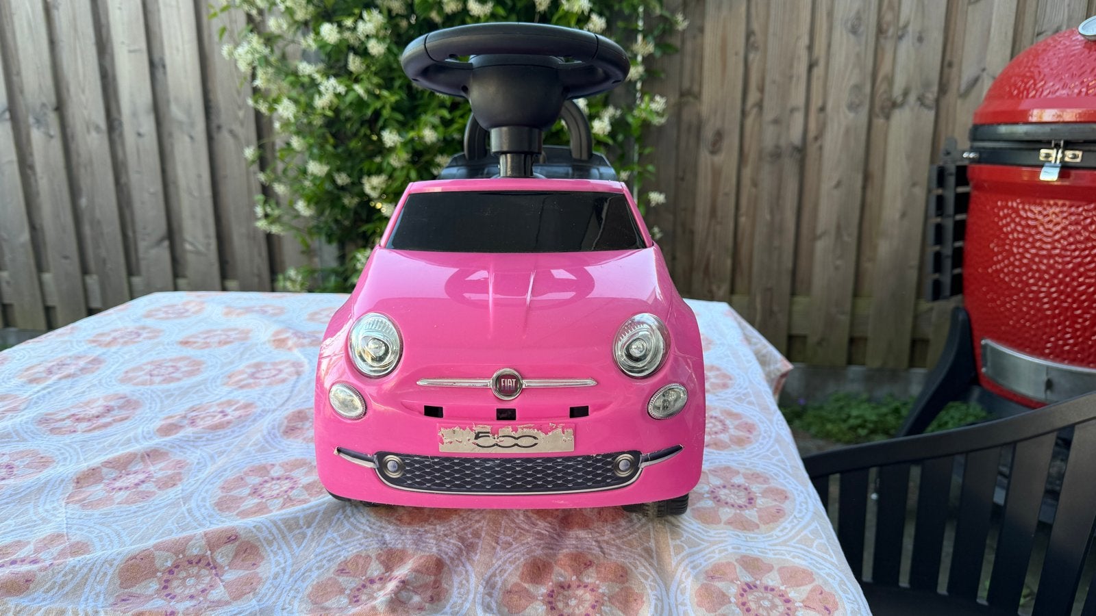 Roze Fiat 500 loopauto - Zo goed als nieuw!, Ophalen, Zo goed als nieuw, Loopvoertuig