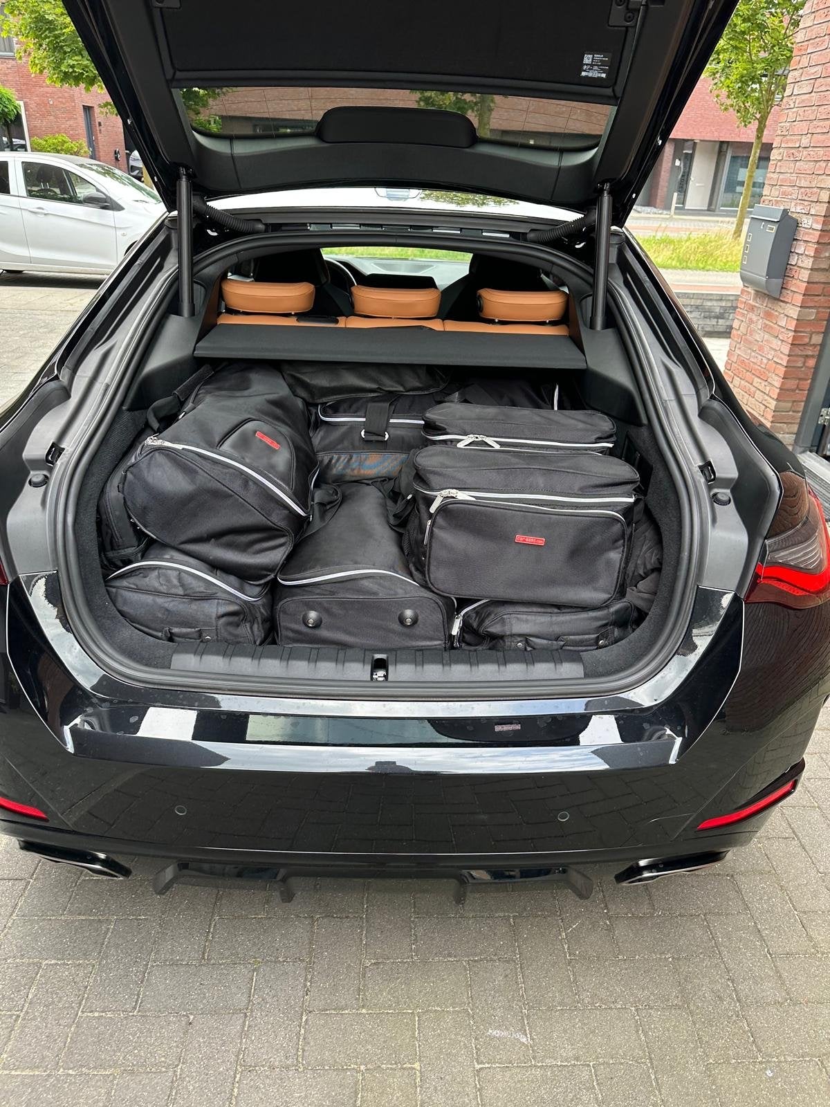 Car-Bags reistassenset 3 trolleys en 3 tassen zgan, Zwart, Zo goed als nieuw, 35 tot 55 cm, Wieltjes