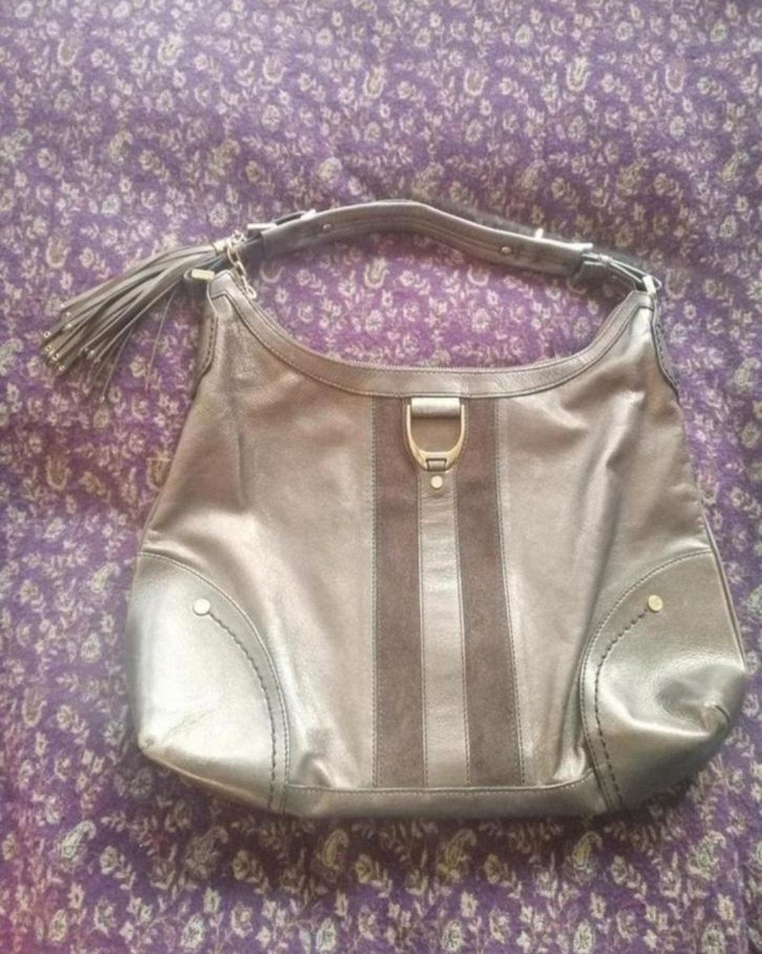 Cole Haan, bruin-brons leren schoudertas, 30x40x7 cm, Sieraden, Tassen en Uiterlijk, Verzenden, Zo goed als nieuw, Bruin, Shopper