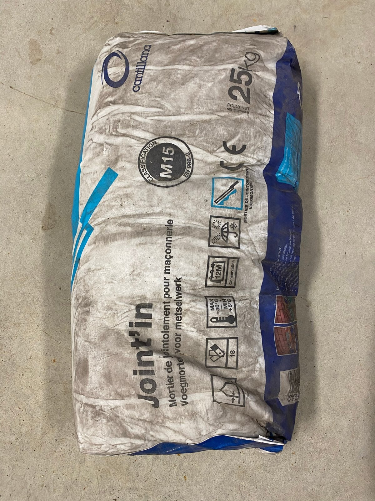 Voegmortel antraciet 25kg - Cantillana Joint'in M15, Ophalen, Nieuw, Overige materialen, Overige typen