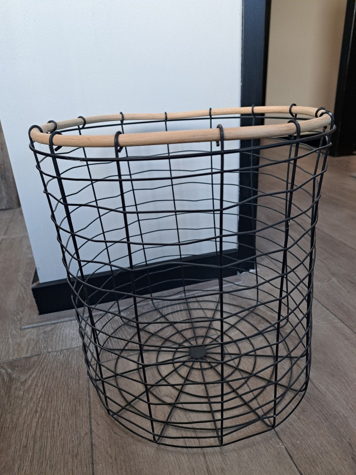 Ijzere opbergmand zwart, Overige materialen, Mand, Rond, Ophalen of Verzenden