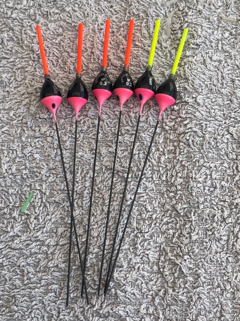 adv 252 / NIEUW set 6 commercialdobbers CF 0,20gr, Ophalen of Verzenden, Nieuw, Dobber of Lood