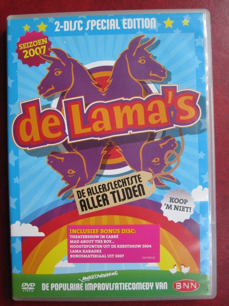 De Lama's - De allerslechtste aller tijden (2 disc), Alle leeftijden, Ophalen of Verzenden, Zo goed als nieuw, Stand-up of Theatershow