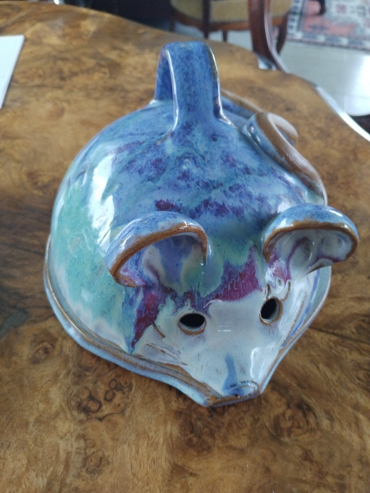 Dit object is een handgemaakte keramische muis-kaasschaal (e, Antiek en Kunst, Ophalen