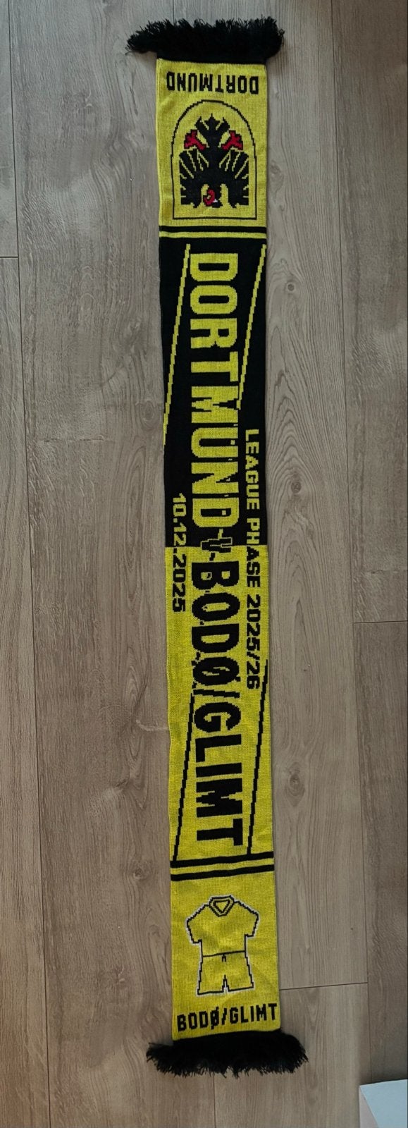 Borussia Dortmund - Bodø/Glimt Sjaal (League Phase 2025/26), Ophalen of Verzenden, Zo goed als nieuw, Buitenlandse clubs, Vaantje of Sjaal