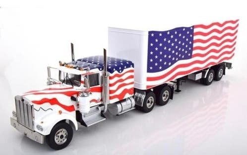 Kenworth W900 Stars & Stripes Truck&Trailer Road Kings 1/18, Overige merken, Messingweg 47 48308 Senden, Overige typen, Nieuw