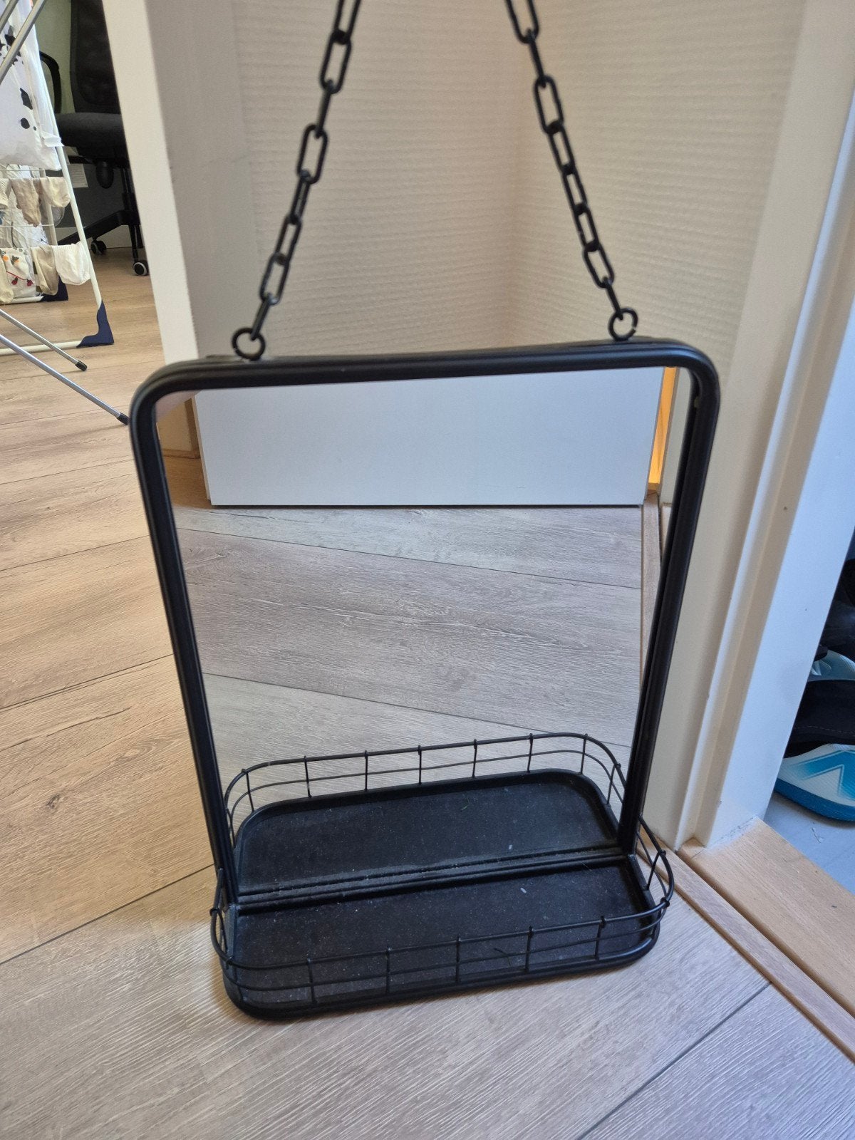hanspiegel met opbergruimte, Ophalen, Rechthoekig, Minder dan 50 cm