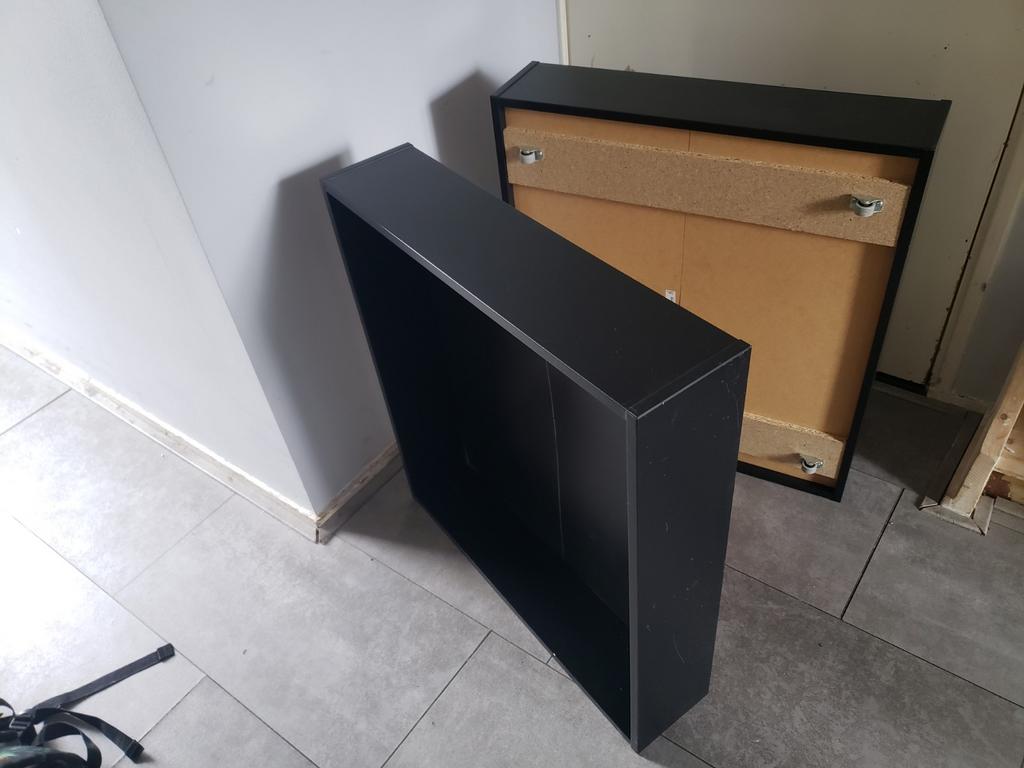 2 ikea bedlades (zwart), Ophalen, Gebruikt, Eenpersoons, Zwart