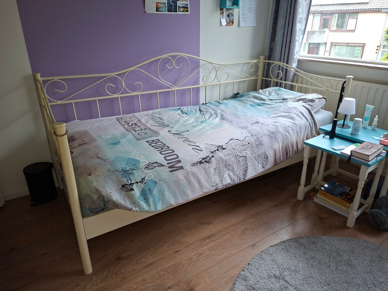 Gratis, eenpersoonsbed 90x200, met elektrische lattenbodem, Ophalen, 85 tot 100 cm, Gebruikt, Lattenbodem